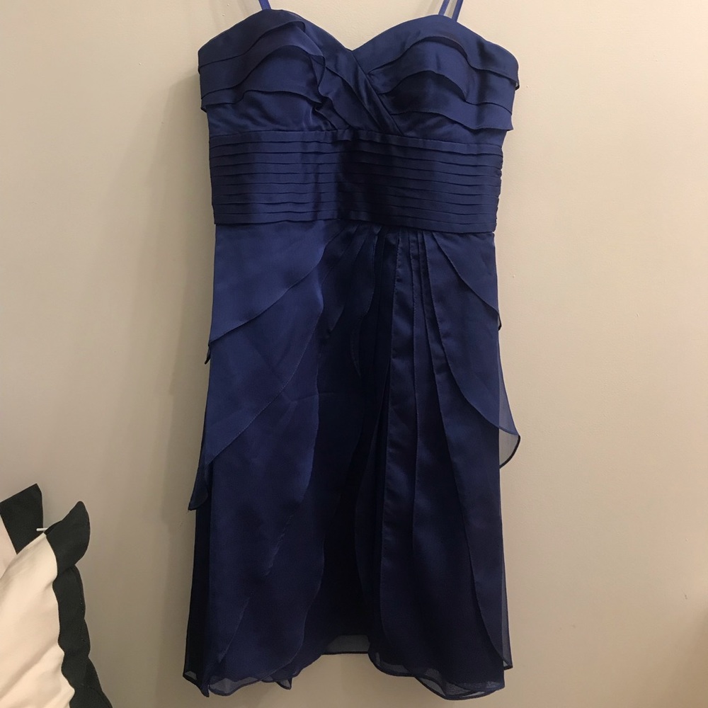 Cache Strapless Blue Dress